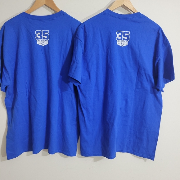 2x Indianapolis Colts Mens XL 100%Cotton 35 Seasons - Picture 4 of 6